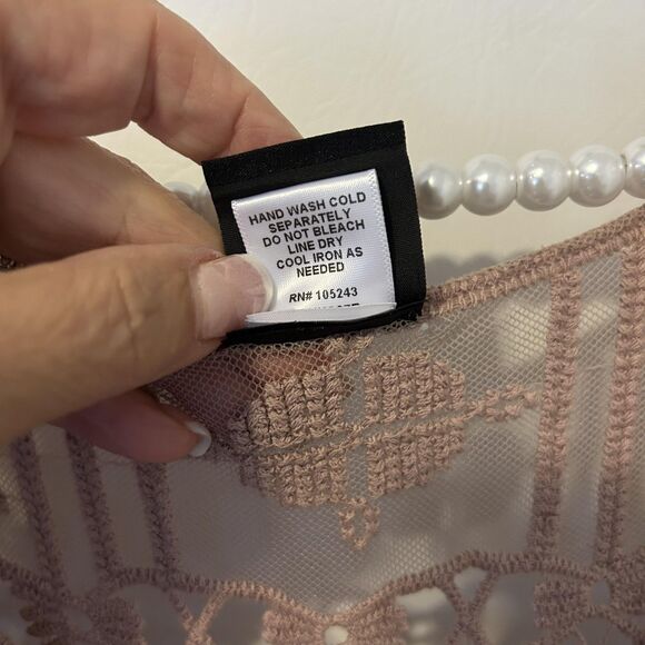 Bobeau Shirt Womens 3X Taupe Crochet Lace Sheer Tunic Cover Up Beach Boho Kimono - Picture 8 of 12